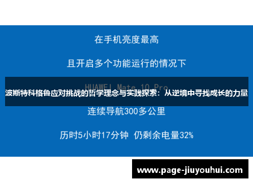 波斯特科格鲁应对挑战的哲学理念与实践探索：从逆境中寻找成长的力量