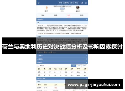 荷兰与奥地利历史对决战绩分析及影响因素探讨 荷兰与奥地利历史对决战绩分析及影响因素探讨