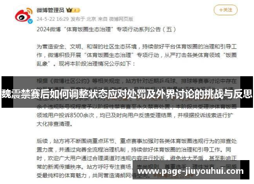 魏震禁赛后如何调整状态应对处罚及外界讨论的挑战与反思